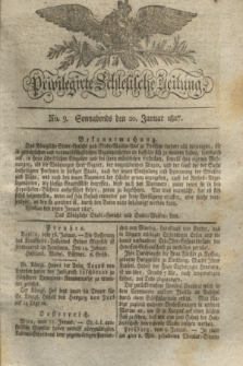 Privilegirte Schlesische Zeitung. 1827, No. 9 (20 Januar) + dod.