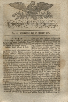 Privilegirte Schlesische Zeitung. 1827, No. 12 (27 Januar) + dod.