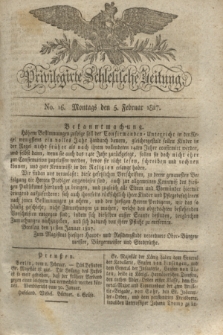 Privilegirte Schlesische Zeitung. 1827, No. 16 (5 Februar) + dod.