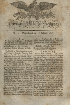 Privilegirte Schlesische Zeitung. 1827, No. 21 (17 Februar) + dod.