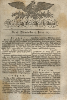 Privilegirte Schlesische Zeitung. 1827, No. 26 (28 Februar) + dod.