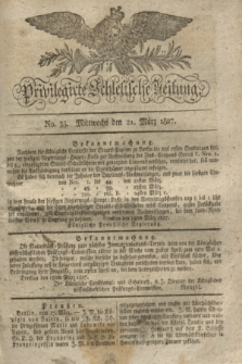 Privilegirte Schlesische Zeitung. 1827, No. 35 (21 März) + dod.