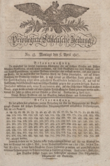Privilegirte Schlesische Zeitung. 1827, No. 43 (9 April) + dod.