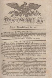 Privilegirte Schlesische Zeitung. 1827, No. 49 (25 April) + dod.