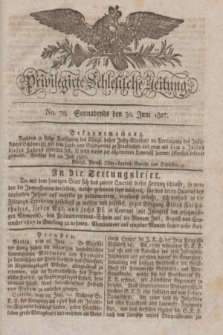 Privilegirte Schlesische Zeitung. 1827, No. 76 (30 Juni) + dod.