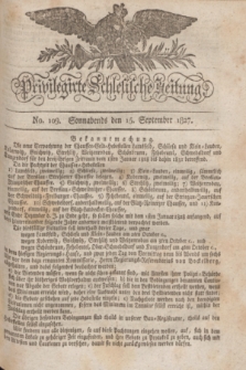 Privilegirte Schlesische Zeitung. 1827, No. 109 (15 September) + dod.