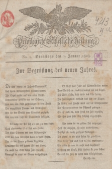 Privilegirte Schlesische Zeitung. 1828, No. 1 (1 Januar) + dod.
