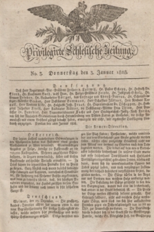 Privilegirte Schlesische Zeitung. 1828, No. 3 (3 Januar) + dod.