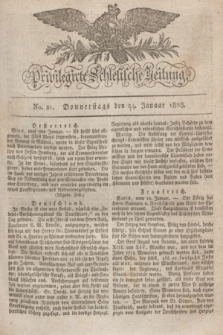 Privilegirte Schlesische Zeitung. 1828, No. 21 (24 Januar) + dod.