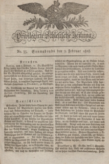 Privilegirte Schlesische Zeitung. 1828, No. 35 (9 Februar) + dod.