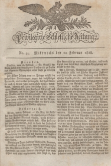 Privilegirte Schlesische Zeitung. 1828, No. 44 (20 Februar) + dod.