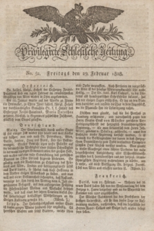 Privilegirte Schlesische Zeitung. 1828, No. 52 (29 Februar) + dod.