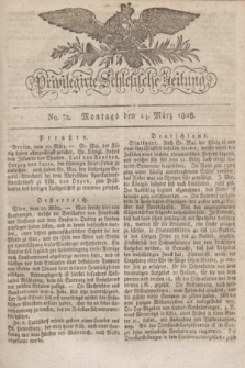 Privilegirte Schlesische Zeitung. 1828, No. 72 (24 März) + dod.