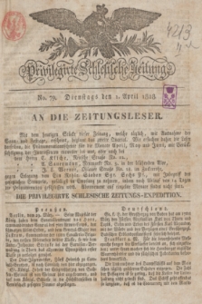 Privilegirte Schlesische Zeitung. 1828, No. 79 (1 April) + dod.