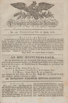 Privilegirte Schlesische Zeitung. 1828, No. 148 (26 Juni) + dod.