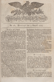 Privilegirte Schlesische Zeitung. 1828, No. 181 (4 August) + dod.