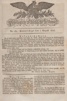 Privilegirte Schlesische Zeitung. 1828, No. 184 (7 August) + dod.