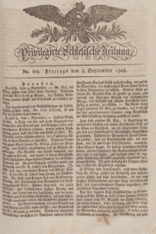 Privilegirte Schlesische Zeitung. 1828, No. 209 (5 September) + dod.