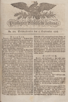 Privilegirte Schlesische Zeitung. 1828, No. 210 (6 September) + dod.