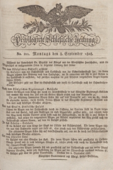 Privilegirte Schlesische Zeitung. 1828, No. 211 (8 September) + dod.