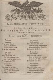 Privilegirte Schlesische Zeitung. 1828, No. 213 (10 September) + dod.