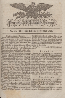 Privilegirte Schlesische Zeitung. 1828, No. 215 (12 September) + dod.