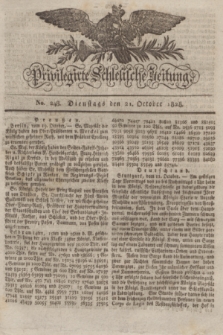 Privilegirte Schlesische Zeitung. 1828, No. 248 (21 October) + dod.