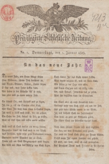 Privilegirte Schlesische Zeitung. 1829, No. 1 (1 Januar) + dod.