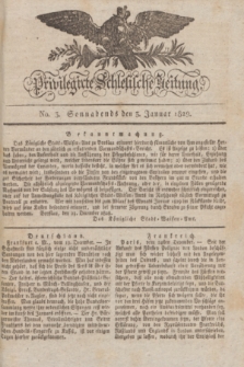 Privilegirte Schlesische Zeitung. 1829, No. 3 (3 Januar) + dod.