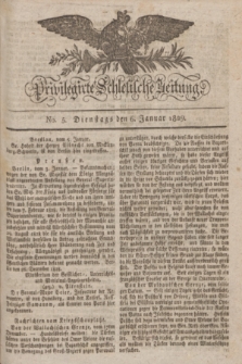 Privilegirte Schlesische Zeitung. 1829, No. 5 (6 Januar) + dod.