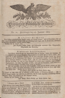 Privilegirte Schlesische Zeitung. 1829, No. 20 (23 Januar) + dod.