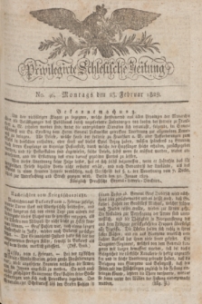 Privilegirte Schlesische Zeitung. 1829, No. 46 (23 Februar) + dod.