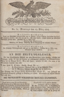 Privilegirte Schlesische Zeitung. 1829, No. 70 (25 März) + dod.