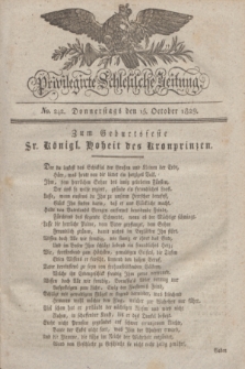 Privilegirte Schlesische Zeitung. 1829, No. 242 (15 October) + dod.