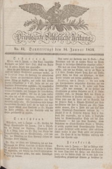 Privilegirte Schlesische Zeitung. 1830, No. 12 (14 Januar) + dod.