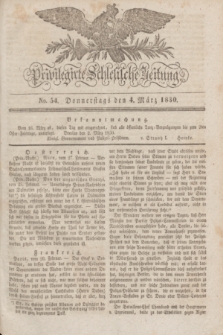 Privilegirte Schlesische Zeitung. 1830, No. 54 (4 März) + dod.