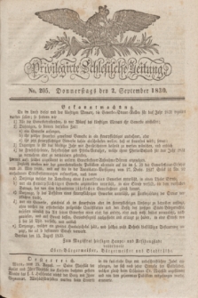 Privilegirte Schlesische Zeitung. 1830, No. 205 (2 September) + dod.