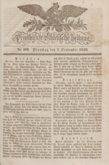 Privilegirte Schlesische Zeitung. 1830, No. 209 (7 September) + dod.