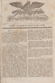 Privilegirte Schlesische Zeitung. 1830, No. 231 (2 October) + dod.