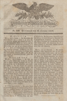 Privilegirte Schlesische Zeitung. 1830, No. 240 (13 October) + dod.