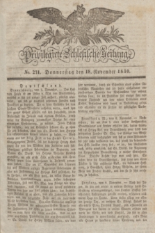 Privilegirte Schlesische Zeitung. 1830, No. 271 (18 November) + dod.