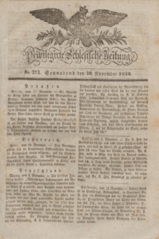 Privilegirte Schlesische Zeitung. 1830, No. 273 (20 November) + dod.