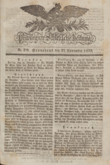 Privilegirte Schlesische Zeitung. 1830, No. 279 (27 November) + dod.