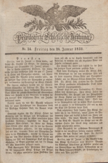 Privilegirte Schlesische Zeitung. 1831, No. 24 (28 Januar) + dod.