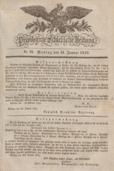 Privilegirte Schlesische Zeitung. 1831, No. 26 (31 Januar) + dod.
