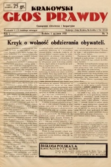 Krakowski Głos Prawdy : czasopismo niezależne i bezpartyjne. 1932, nr 3