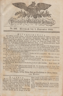Privilegirte Schlesische Zeitung. 1831, No. 209 (7 September) + dod.