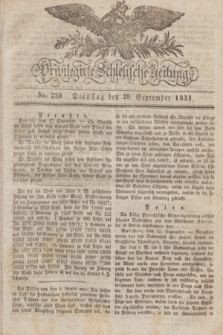 Privilegirte Schlesische Zeitung. 1831, No. 220 (20 September) + dod.
