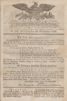 Privilegirte Schlesische Zeitung. 1831, No. 223 (23 September) + dod. + wkładka