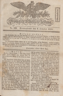 Privilegirte Schlesische Zeitung. 1831, No. 236 (8 October) + dod.